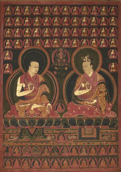 Eighth Karmapa, Mikyo Dorje (1507-1554) and his teacher the First Sangye Nyenpa by Unbekannt Unbekannt